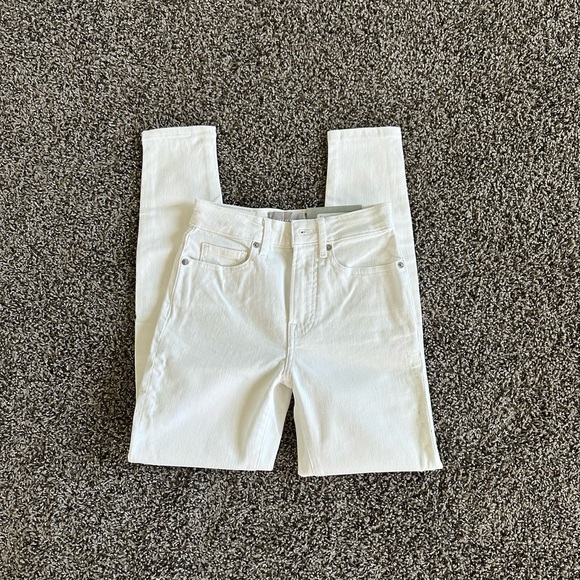 Everlane Curvy Authentic Stretch High-Rise Skinny Jeans in white/sz 23 ankle - Picture 4 of 4